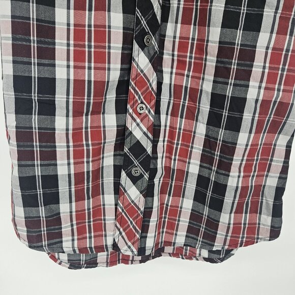 Harley-Davidson Shirt Mens Medium Plaid Eagle Patch Motor Clothes Western - Picture 6 of 16